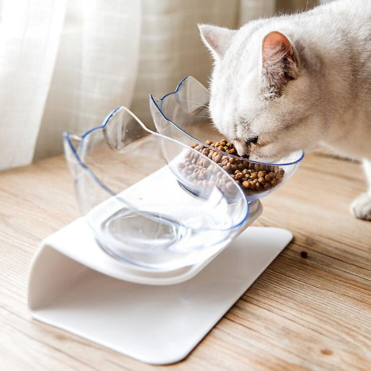Non-Slip Single/Double Cat or Dog Bowl with Stand
